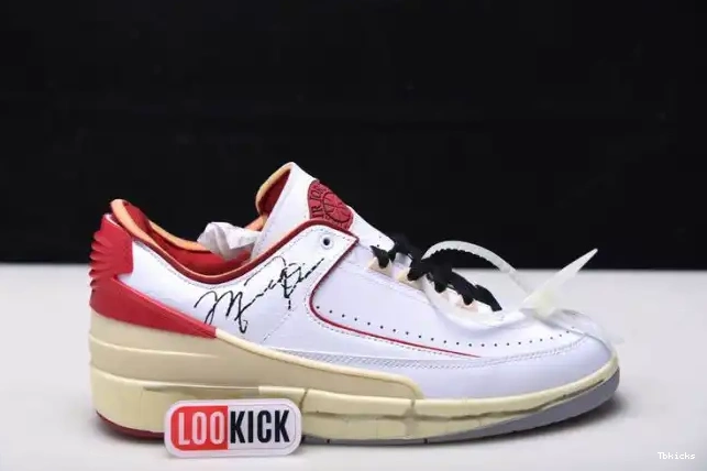 Cheap TBK Off-White Red SP Retro 2 DJ4375-106 White Jordan Low 0616